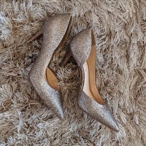 Gold Glitter Jessica Simpson Heels